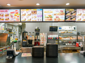 Image of a Fast Food Joint which shows some of the interiors.